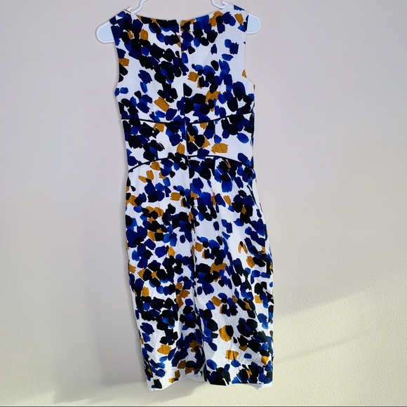 Maggy London Floral Blue Sleeveless Dress - Picture 2 of 5